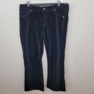 Cookie Johnson Black Grace Bootcut Velvet Pants 34 (2462)